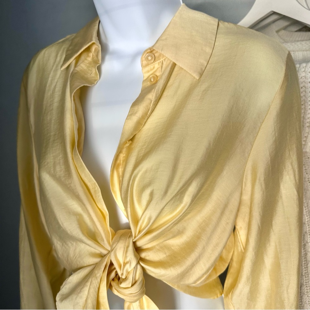 βοΈsoldβοΈOversized Light Yellow Button Down Shirt - Picture 7 of 16